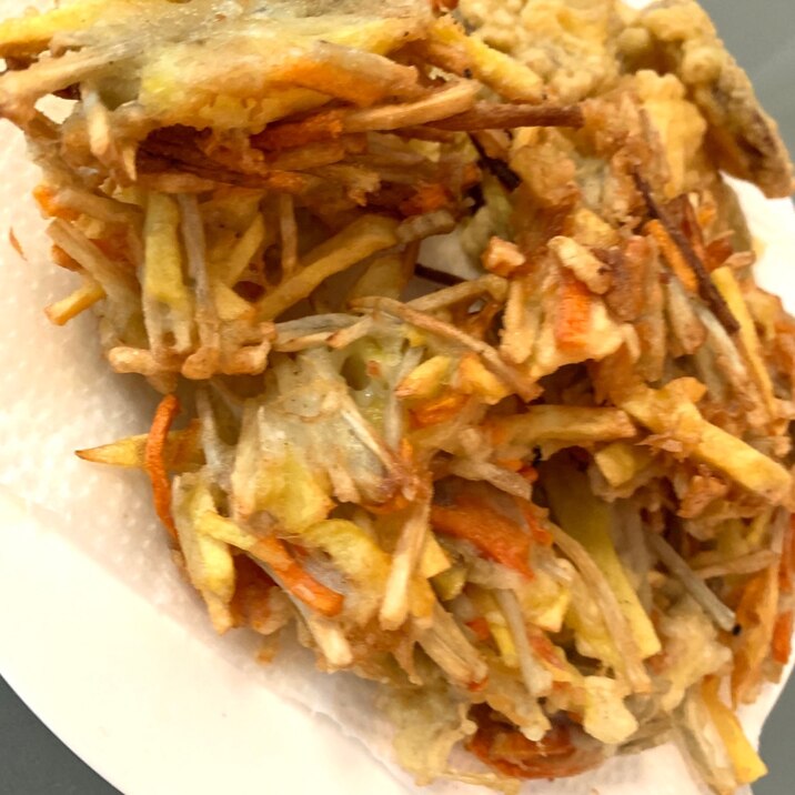 *ごぼう、にんじん、じゃが芋のかき揚げ*